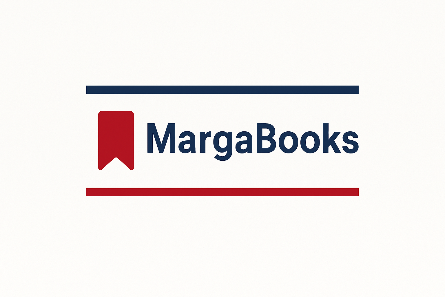 MargaBooks logo variación 6: Crimson (#B41E32)