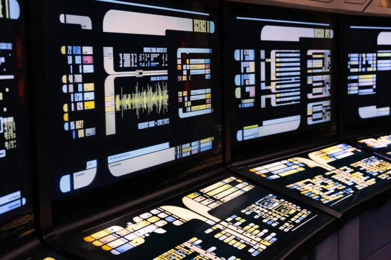 Skills de IA: cómo generar documentos Word, Excel y PDF sin... — High-tech command center with advanced digital displays and control panels